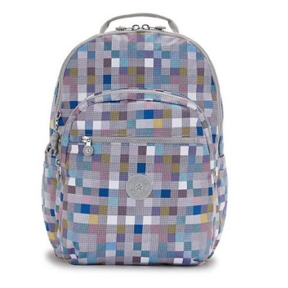 NWT Kipling Seoul Extra‎ Large Printed 17" Laptop Backpack - Picture 1 of 14